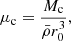 $$ \begin{aligned} \mu _{\rm c}&= \frac{M_{\rm c}}{\bar{\rho } r_0^3}, \end{aligned} $$