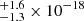 $ ^{+1.6}_{-1.3}\times10^{-18} $