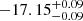 $ -17.15^{+0.09}_{-0.09} $