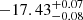 $ -17.43^{+0.07}_{-0.08} $
