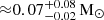 $ {\approx}0.07_{-0.02}^{+0.08}\,\mathrm{M}_\odot $