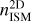 $n_{{\rm{ISM}}}^{2{\rm{D}}}$