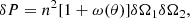 $$ \begin{aligned} \delta P=n^2[1+\omega (\theta )]\delta \Omega _1 \delta \Omega _2 ,\end{aligned} $$