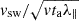 $ v_{\mathrm{sw}} / \sqrt{v t_{\mathrm{a}} \lambda_{\|}} $