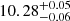 $ 10.28^{+0.05}_{-0.06} $