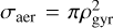$\[\sigma_{\text {aer }}=\pi \rho_{\mathrm{gyr}}^{2}\]$