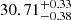 $ 30.71_{-0.38}^{+0.33} $