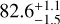 $\[82.6_{-1.5}^{+1.1}\]$