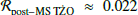 $ \mathcal{R}_\mathrm{post-MS \: T\dot{Z}O} \approx 0.022 $
