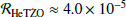 $ \mathcal{R}_\mathrm{HeT\dot{Z}O} \approx 4.0\times 10^{-5} $