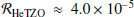 $ \mathcal{R}_\mathrm{HeT\dot{Z}O}\approx {4.0\times 10^{-5}} $