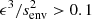 $ {\epsilon}^{3}/s_{\mathrm{env}}^{2} > 0.1 $