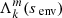 $ \Lambda_{k}^{m}(s_{\text{ env}}) $
