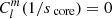$ C_{l}^{m}(1/s_{\text{ core}}) = 0 $