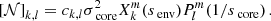 $$ \begin{aligned}{[{\mathcal{N} ]}}_{k,l} = c_{k,l}\sigma _{\text{ core}}^{2}X_{k}^{m}(s_{\text{ env}})P_{l}^{m}(1/s_{\text{ core}}) \, . \end{aligned} $$