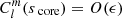 $ C_{l}^{m}(s_{\text{ core}}) = O(\epsilon) $