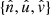 $ \{\hat{n},\hat{u},\hat{v}\} $