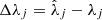 $ \Delta \lambda_j = \hat{\lambda}_j - \lambda_j $