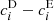 $ c_{i}^{\mathrm{D}} - c_{i}^{\mathrm{E}} $