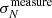 $ \sigma^{\mathrm{measure}}_{N} $