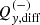 $ Q_{y, \mathrm{diff}}^{(-)} $