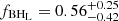 $ f_{\mathrm{BH_L}} = 0.56^{+0.25}_{-0.42} $