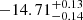 $ -14.71^{+0.13}_{-0.14} $
