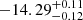 $ -14.29^{+0.11}_{-0.12} $