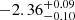 $ -2.36^{+0.09}_{-0.10} $