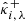 $ {{\hat{{{{\kappa}}}}}^{+}}_{i,\, {\lambda}} $
