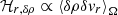 $ \mathcal{H}_{r,\delta\rho}\propto{{\langle\delta\rho\delta{v}_r\rangle}_{\Omega}} $