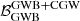 $ \mathcal{B}^{\mathrm{GWB+CGW}}_{\mathrm{GWB}} $
