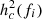 $ h_{c}^{2}(f_i) $