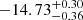 $ -14.73_{-0.36}^{+0.30} $