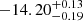 $ -14.20_{-0.19}^{+0.13} $