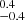 $ ^{0.4}_{-0.4} $