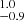 $ ^{1.0}_{-0.9} $