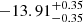 $ -13.91^{+0.35}_{-0.35} $