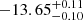 $ -13.65^{+0.11}_{-0.10} $