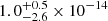 $ 1.0^{+0.5}_{-2.6}\times 10^{-14} $