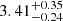 $ 3.41^{+0.35}_{-0.24} $