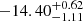 $ -14.40_{-1.11}^{+0.62} $