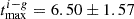 $ t_{\mathrm{max}}^{i-g} = 6.50\pm1.57 $