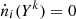 $ \dot{n}_i(Y^k)=0 $