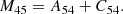 $$ \begin{aligned} M_{45}&=A_{54} + C_{54} . \end{aligned} $$