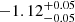 $ -1.12^{+0.05}_{-0.05} $