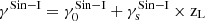 $ \rm\gamma^{\mathrm{Sin-I}} = \gamma_{0}^{\mathrm{Sin-I}}+\gamma_{s}^{\mathrm{Sin-I}}\times z_L $
