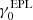 $ \rm \gamma_0^{\mathrm{EPL}} $