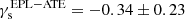 $ \rm\gamma_s^{\mathrm{EPL-ATE}}=-0.34\pm0.23 $