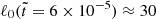 $ \ell_0 (\tilde{t} = 6 \times 10^{-5}) \approx 30 $